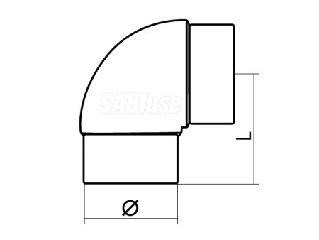 ОТВОД ЛИТОЙ 90° PE100 PN10 D90 ОТВОД ЛИТОЙ 90° PE100 PN10 D90